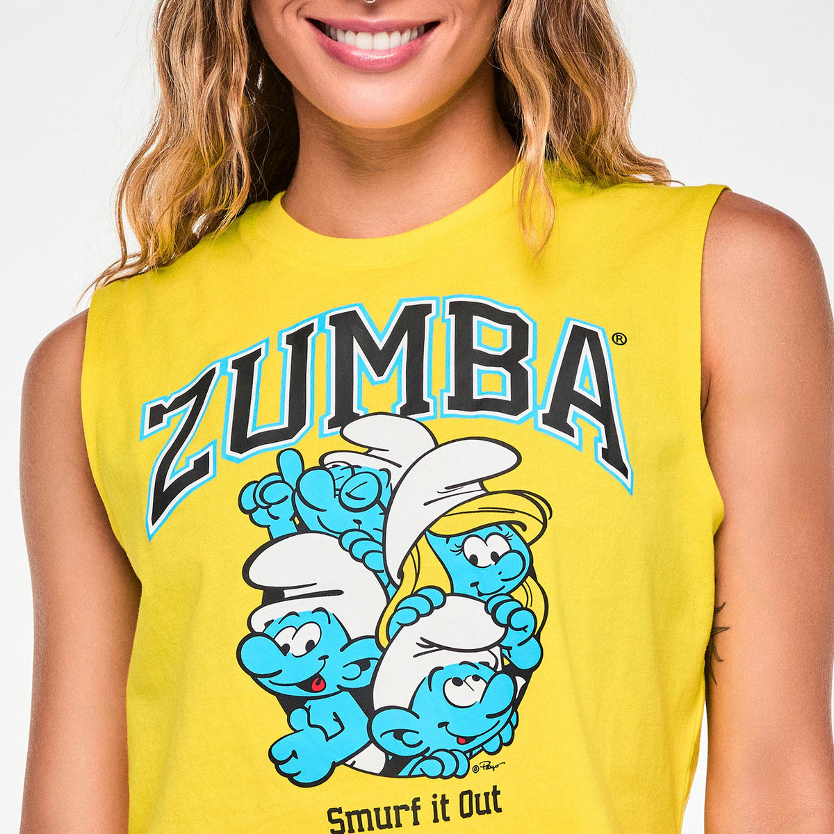 Zumba X The Smurfs Muscle Crop Tank