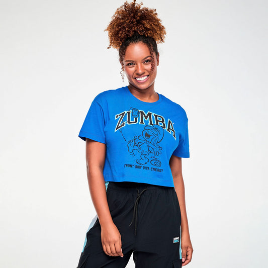 Zumba X The Smurfs Crew Neck Crop Top