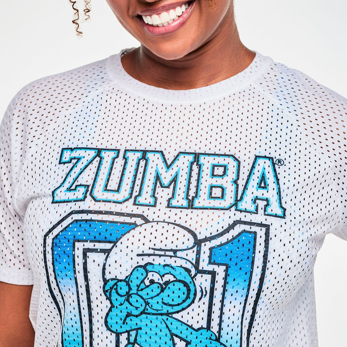 Zumba X The Smurfs Mesh Raglan Sleeve Top
