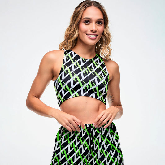 Dale-Z High Neck Crop Top Z1T001377