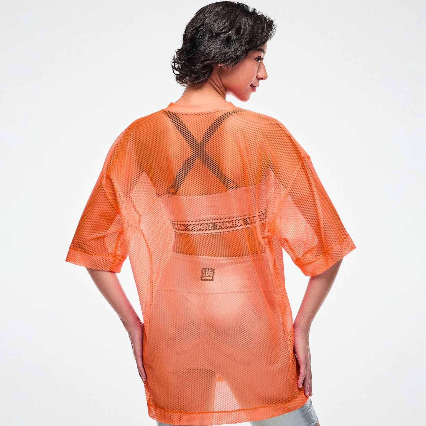 Dale-Z Oversized Mesh V-Neck Top