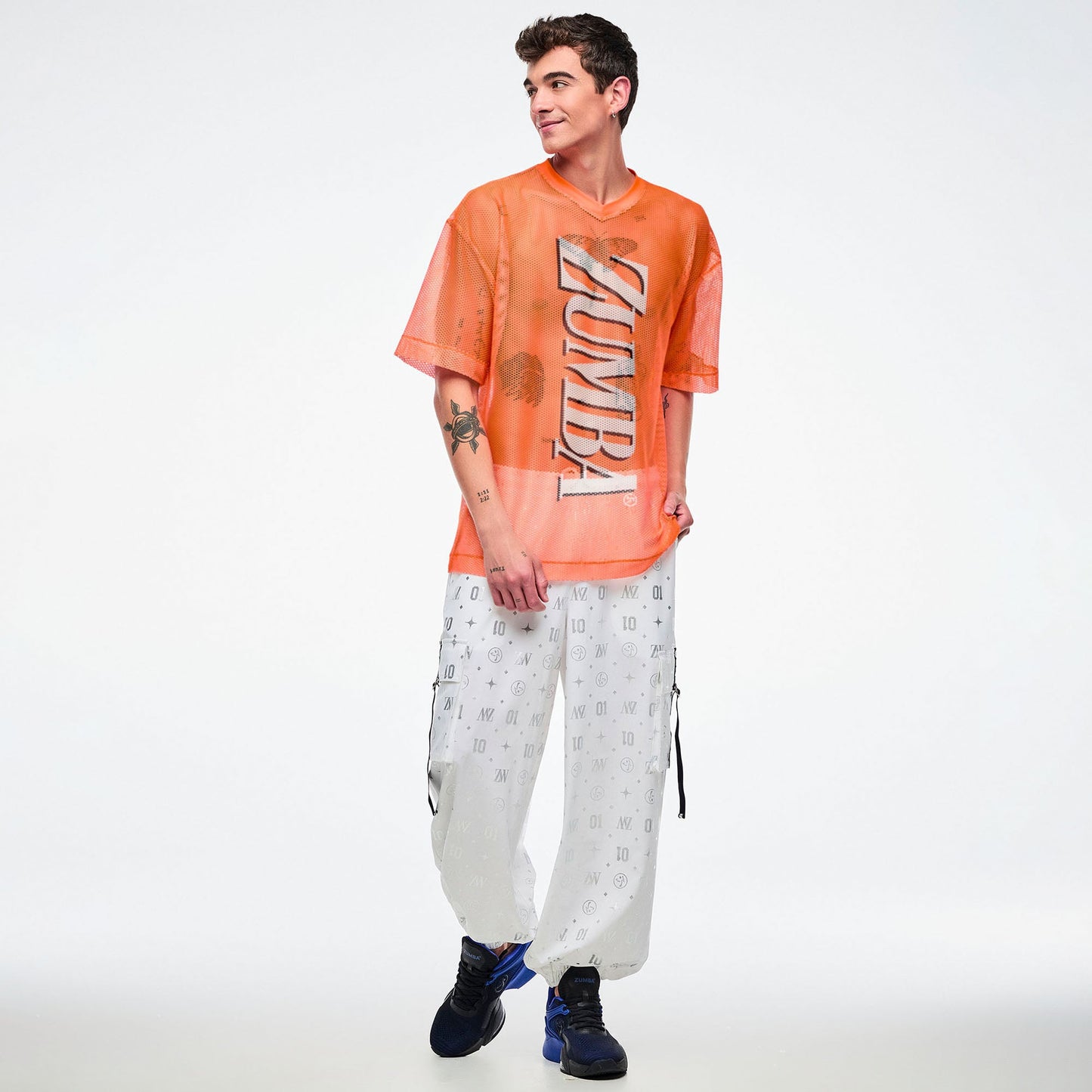 Dale-Z Oversized Mesh V-Neck Top