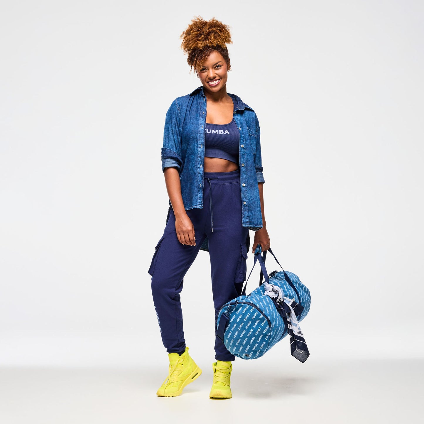 Blue Jean Men's Knit Denim Cargo Pants