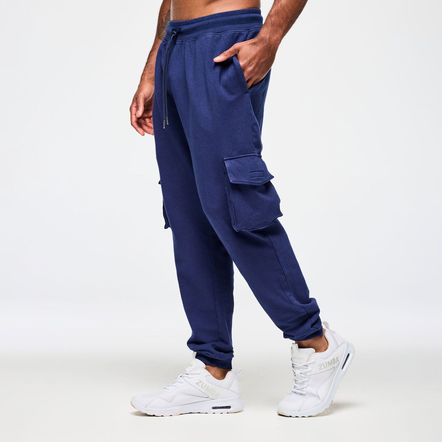 Blue Jean Men's Knit Denim Cargo Pants