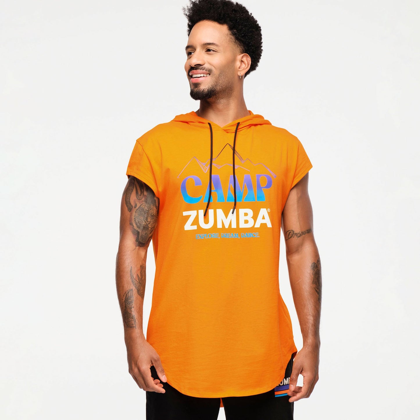 Zumba Explore Men's Cap Sleeve Hoodie Top