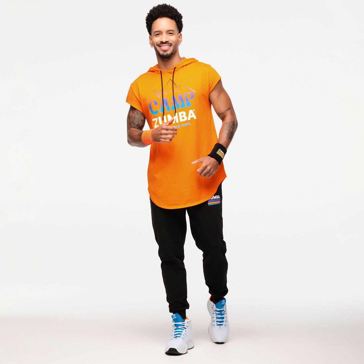 Zumba Explore Men’s Cap Sleeve Hoodie Top