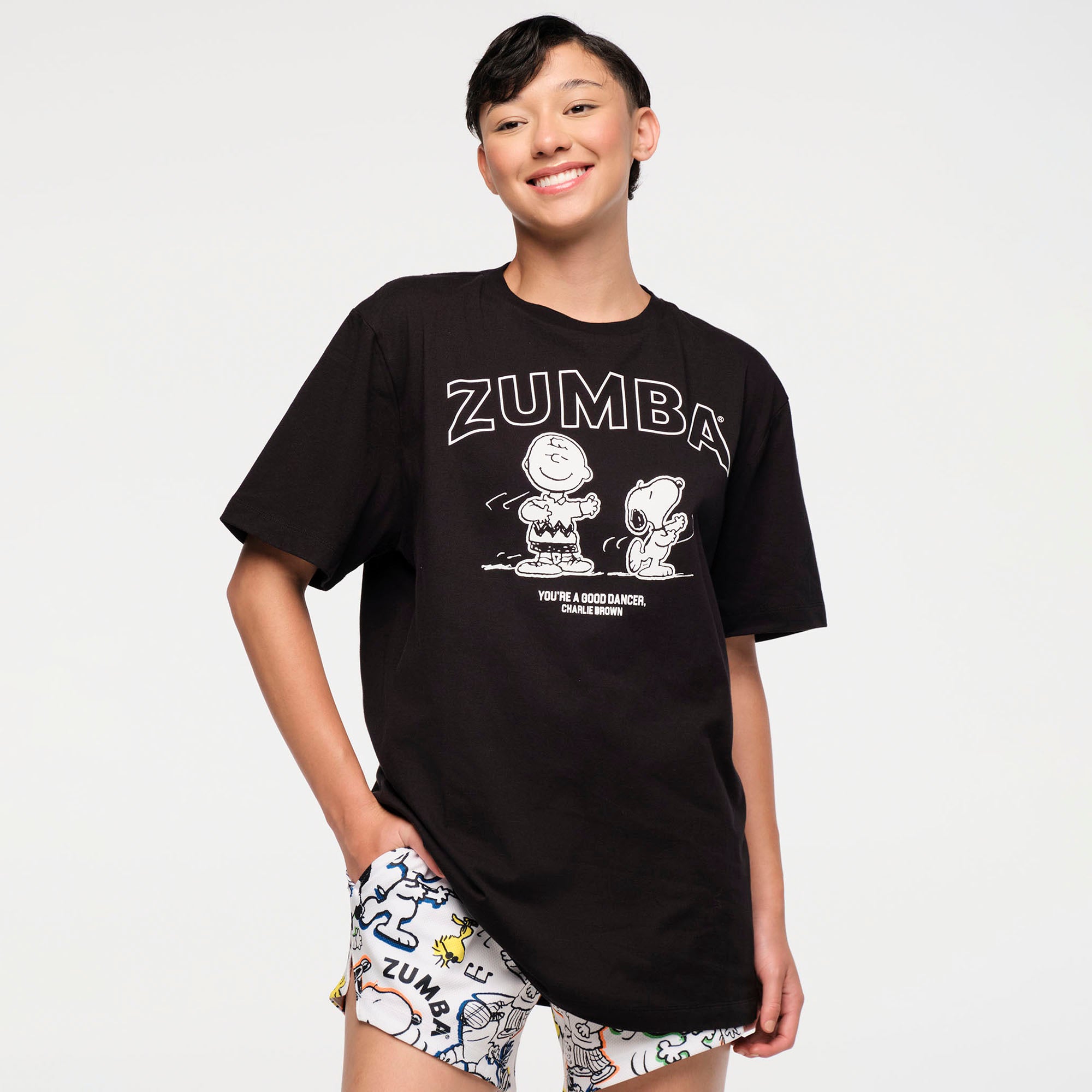 Zumba X Peanuts Tee (One Size) – zumbawearth.com