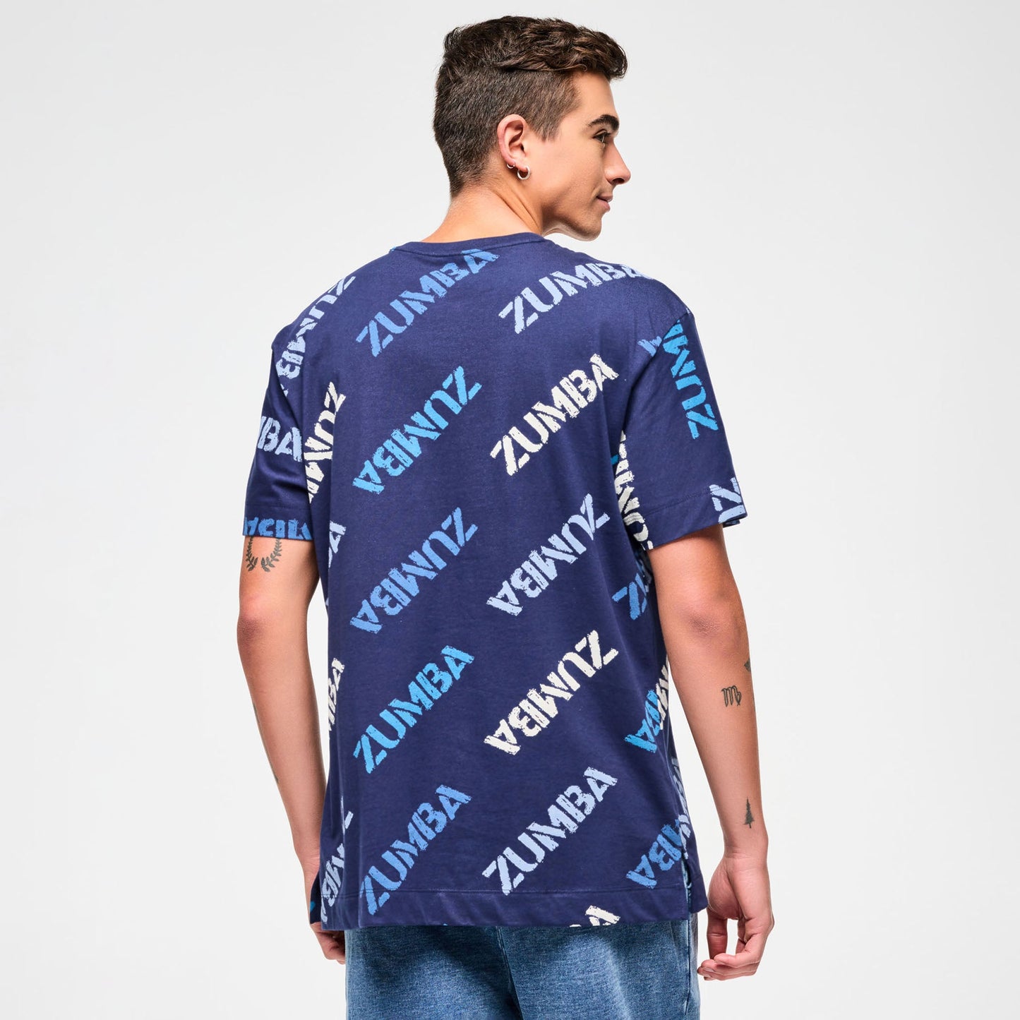 Blue Jean Oversized Crew Neck Top