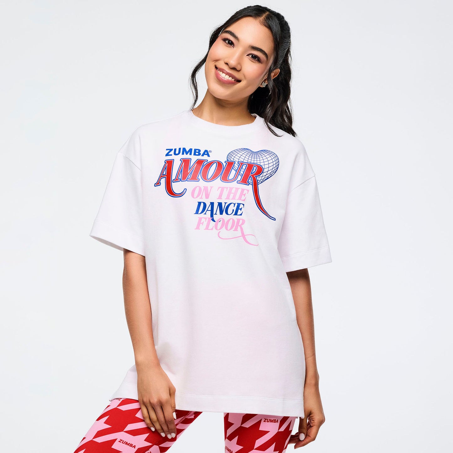Zumba Amour Oversized Crew Neck Top