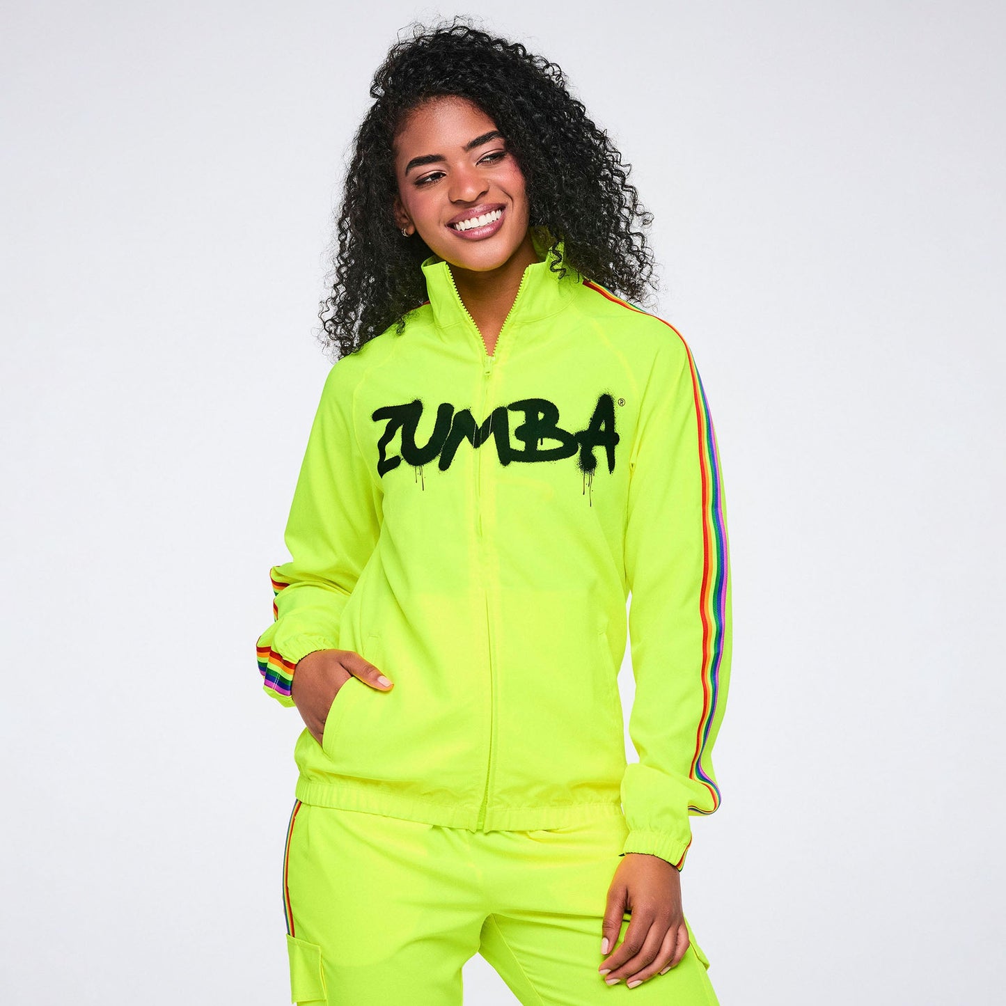 Pride Mock Neck Woven Jacket Z3T000392