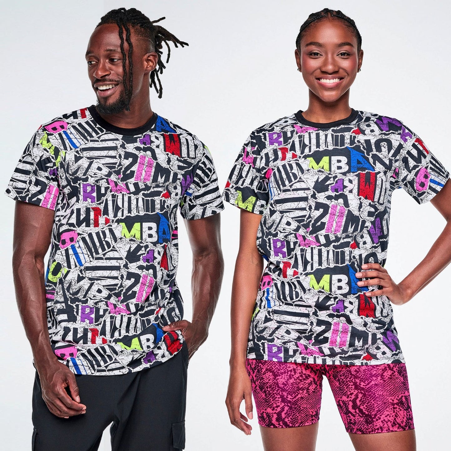 Rock 'n' Roll Unisex Crew Neck Tee - Black/White Z3T000442