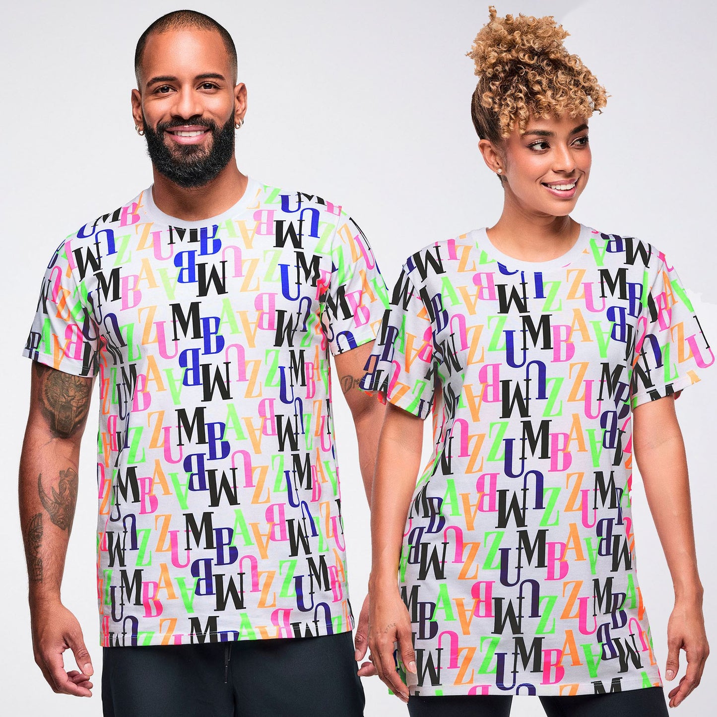 Dale-Z Unisex Crew Neck Tee - White/Multi Z3T000447