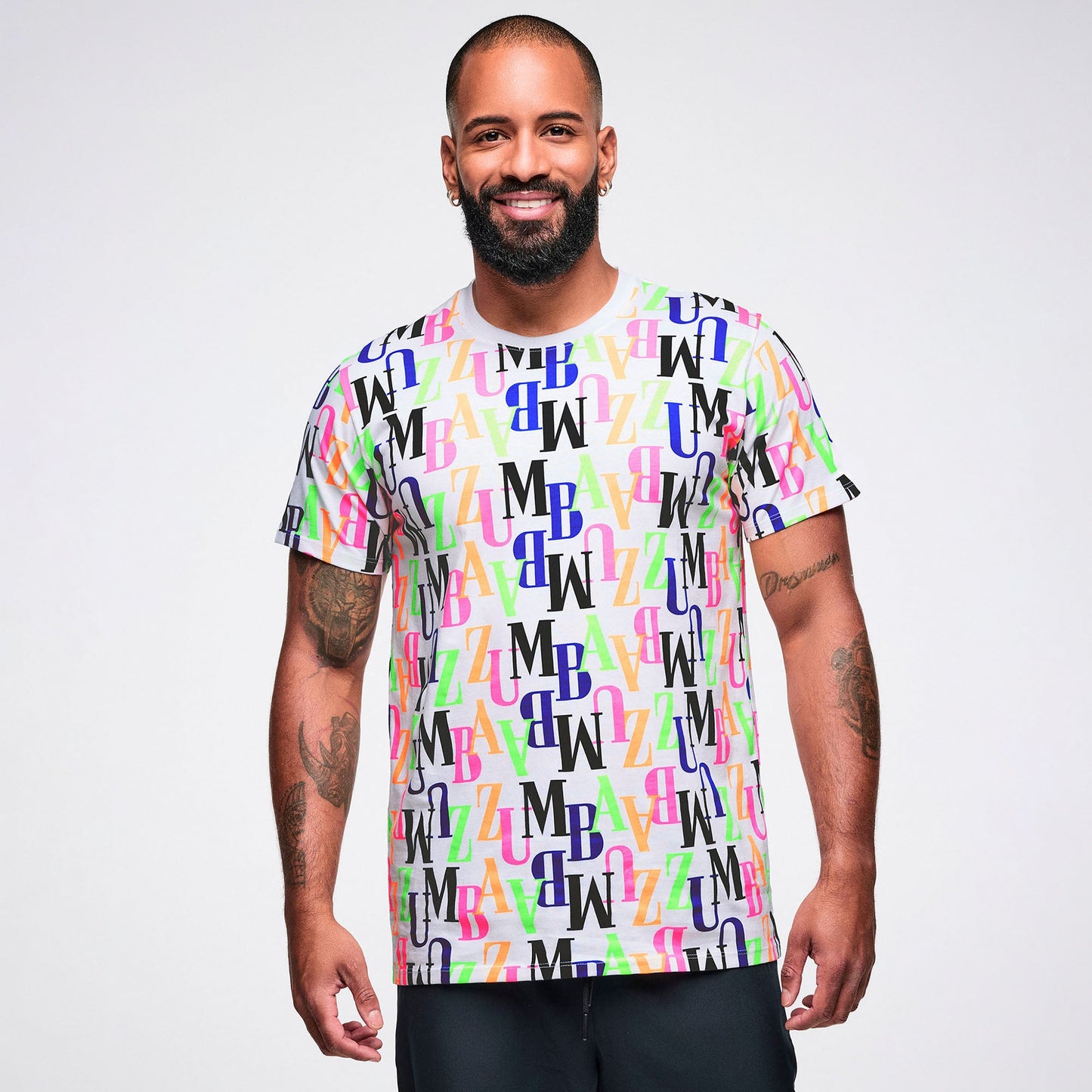 Dale-Z Unisex Crew Neck Tee - White/Multi Z3T000447